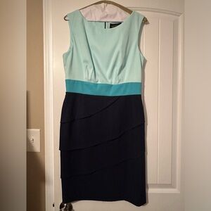 Blue and teal ladies dress